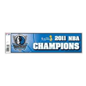  NBA Dallas Mavericks NBA Champions Bumper Sticker: Sports 