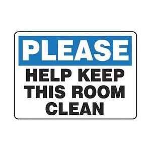  Sign,7x10in,please Help Keep This Room   ACCUFORM SIGNS 