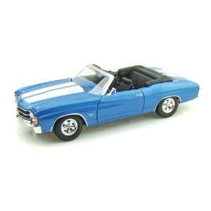  1971 Chevy Chevelle SS454 Convertible 1/18 Blue: Toys 