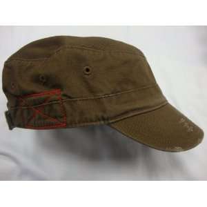   Cotton Twill Cap Military Style Castro Cap brown: Everything Else
