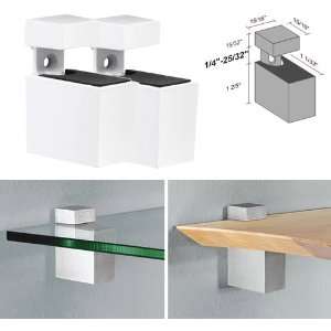  Dolle Cuadro White Adjustable Shelf Brackets for up to 3/4 