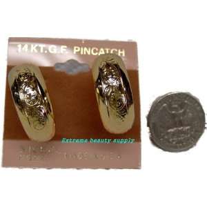  1 clip in pincatch earring 14 KT GOLD finish earring #2 