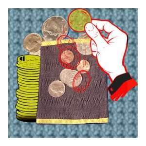   Coin Bag Invisable Magic Trick Money Appear Vanish 