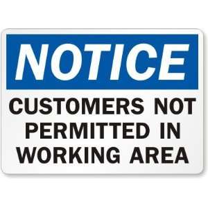   In Working Area Laminated Vinyl Sign, 14 x 10 Office Products