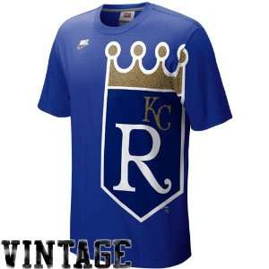 Nike Kansas City Royals Royal Blue In the Zone Cooperstown T shirt 