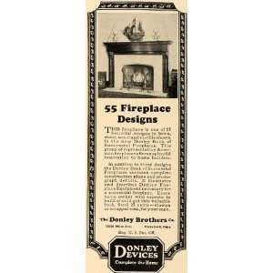  1927 Ad Fireplace Designs Donley Brothers Company Home 