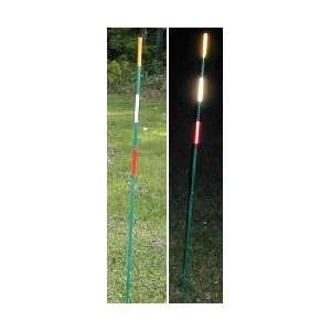  5 Foot Fiberglass Roadside Reflective Marker w/2 Holes 