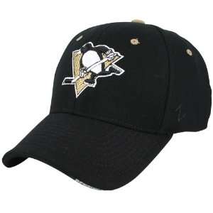   Zephyr Pittsburgh Penguins Black Shootout ZFit Hat: Sports & Outdoors