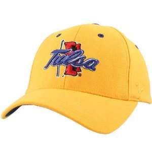  Tulsa Golden Hurricane Gold ZHS Zfit Stretch Hat