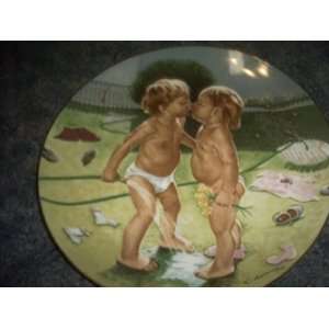  L Henry Just Friends Babies Kissing Plate: Everything Else