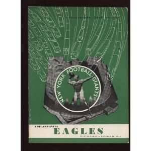  1952 NFL Program Philadelph Eagles @ New York Giants EX 