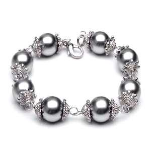   Grey Shell Pearl Bracelet from Aaliyah Hongs New Designer Collection