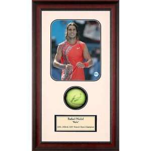  Rafael Nadal Autographed Tennis Ball Shadowbox: Everything 