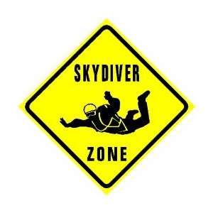 SKYDIVER ZONE CROSSING airplane jumper sign