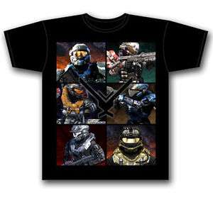 Xbox Game Bungie Halo Reach Noble Team UNSC T Shirt Tee  