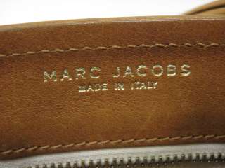 MARC JACOBS Metallic Canvas Brown Leather Tote Handbag  
