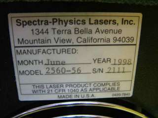 Spectra Physics 2560 56 Laser Power Supply rebuilt  