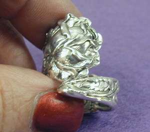 Alvin Bridal Rose Spoon Ring   C Monogram   size 6  