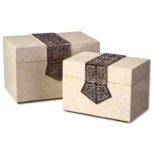   Uttermost Accessories and Clocks Airy, Boxes, Set/2: Furniture & Decor
