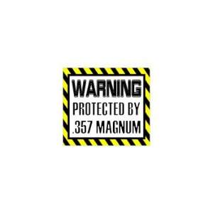  Warning Protected by .357 MAGNUM   Window Bumper Laptop 