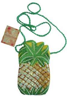 Hawaiian Pineapple Glass Bead Handbag Hawaii Purse  