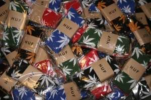 HUF Plantlife 420 Hi Top Socks Marijuana Weed Leaf Xmas Blue Black 
