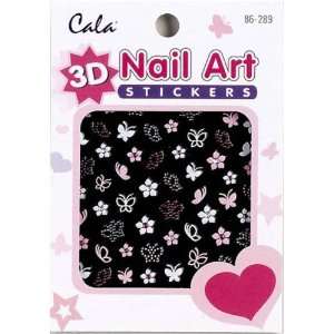 Cala 3D Nail Art Stickers x2 Packs Flower Butterfly #86289+ Aviva Nail 