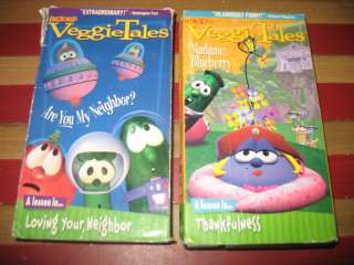 VEGGIETALES VHS ~ LOT of 2 VHS Veggie Tales Kids MOVIES 045986021311 