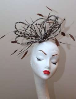 New Loop feather Races Fascinator Hat choose any colour  