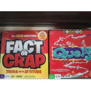  FACT OR CRAP BOARD GAME AND QUELF BOARD GAME Toys & Games