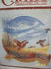 CATHY FLOSS CREWEL EMBROIDERY KIT QUAIL FENCE, BARN, TREES, 16X16 