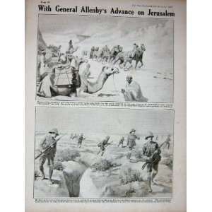  1917 WW1 General Allenby Jerusalem British Soldiers