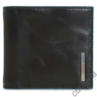 PIQUADRO Men Wallet Money Clip in Genuine Black Leather PU1666B2 
