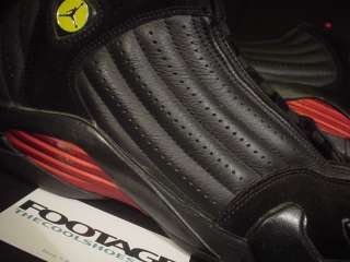 2005 Nike Air Jordan XIV 14 Retro BLACK VARSITY RED SILVER LAST SHOT 