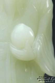 Chinese Nephrite White Jade Figure of Shou Lau, Longevity, 19th 