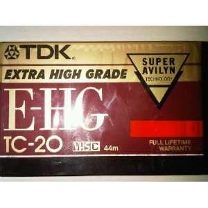  TDK VHS C E HG TC 20 44m Extra High Grade Electronics