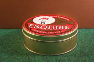 Vintage ~ESQUIRE~ MOISTURIZED SHOE POLISH KIT~ TIN CAN  