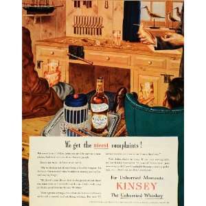 1945 Ad Kinsey Whiskey Bottle Liquor Alcohol Carpentry 