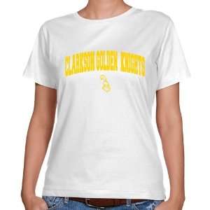  Clarkson Golden Knights Ladies White Logo Arch Classic Fit 