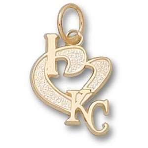  Kansas City Royals MLB I Heart Kc 1/2 Pendant (14kt 
