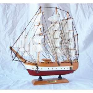    18 Note History Ship Wooden Boat Music Box Clipper 