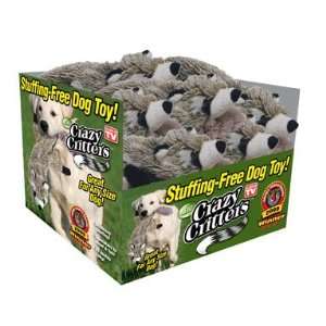    Crazy Critters Stuffing Free Dog Toy  Raccoon: Toys & Games