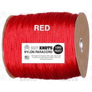  SGT KNOTS Paracord   Red   1,000 Feet