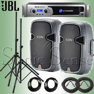 JBL EON 305 Speakers Crown XLS 1500 Amp DJ PA System  