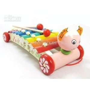   knock xylophone music box 8 notes wooden baby toys: Toys & Games