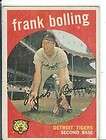 1959 TOPPS FRANK BOLLING TIGERS CREASED SOFT CORNERS