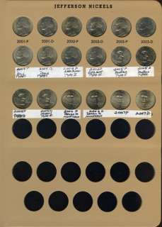 VERY NICE DANSCO #7113 JEFFERSON NICKELS COMPLETE ALBUM 1938 2007 YV97 