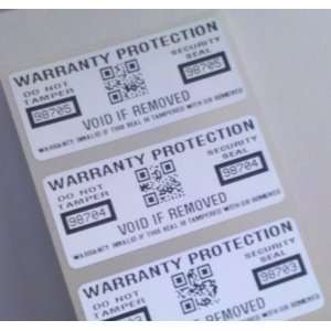  250 WARRANTY PROTECTION VOID SECURITY LABELS W/ QR CODE 