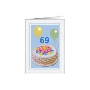  69th Birthday Balloons Card: Toys & Games