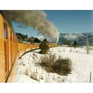  Pat Barry   Winter Train Giclee Canvas: Home & Kitchen